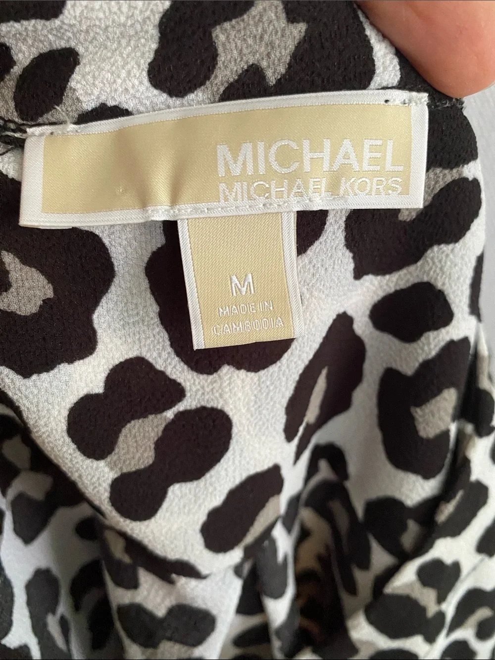 Michael Kors Leopard Print Top, Size Medium